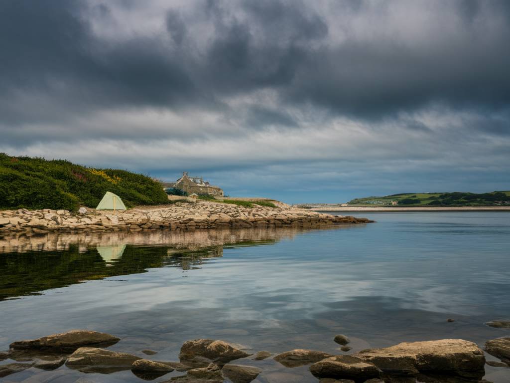 baie de Kernic à Plouescat : nature préservée et camping en Bretagne
