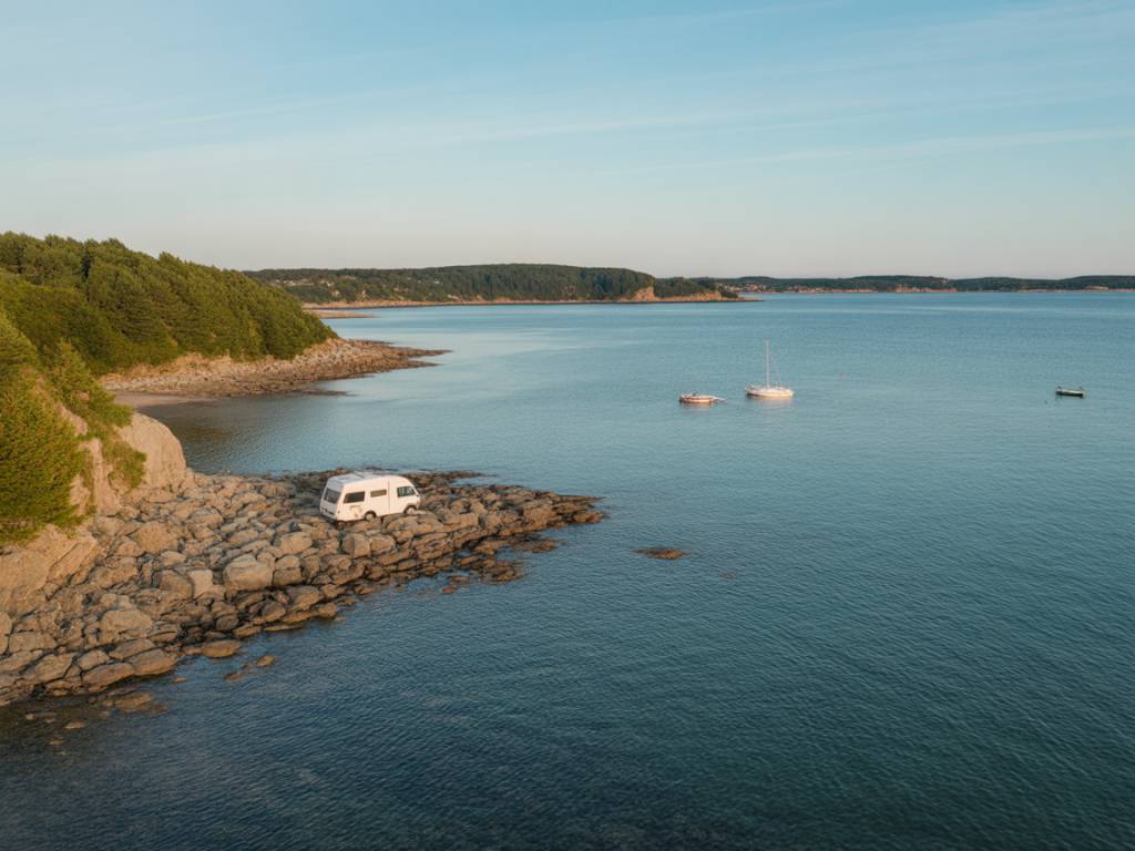 Aire camping car arzon : guide pratique pour stationner face au golfe du Morbihan