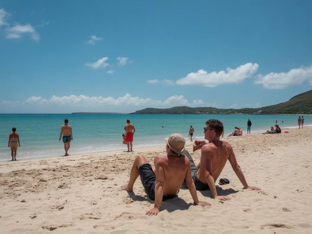 Journée détente sur la plage Port-Louis entre sable doré et vues sur la rade